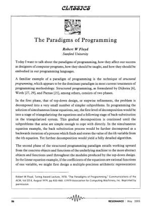 The Paradigms of Programming