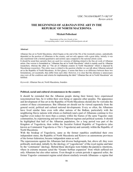 The Beginnings of Albanian Fine Art in the Republic of North Macedonia