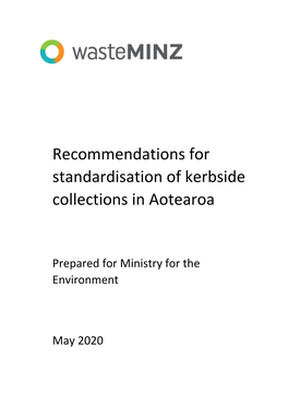 Standardising Kerbside Collections in Aotearoa