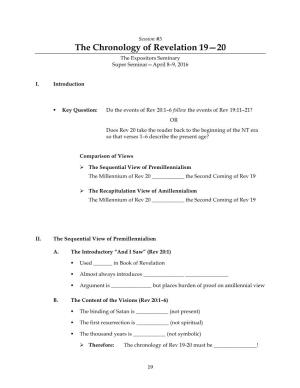 The Chronology of Revelation 19—20