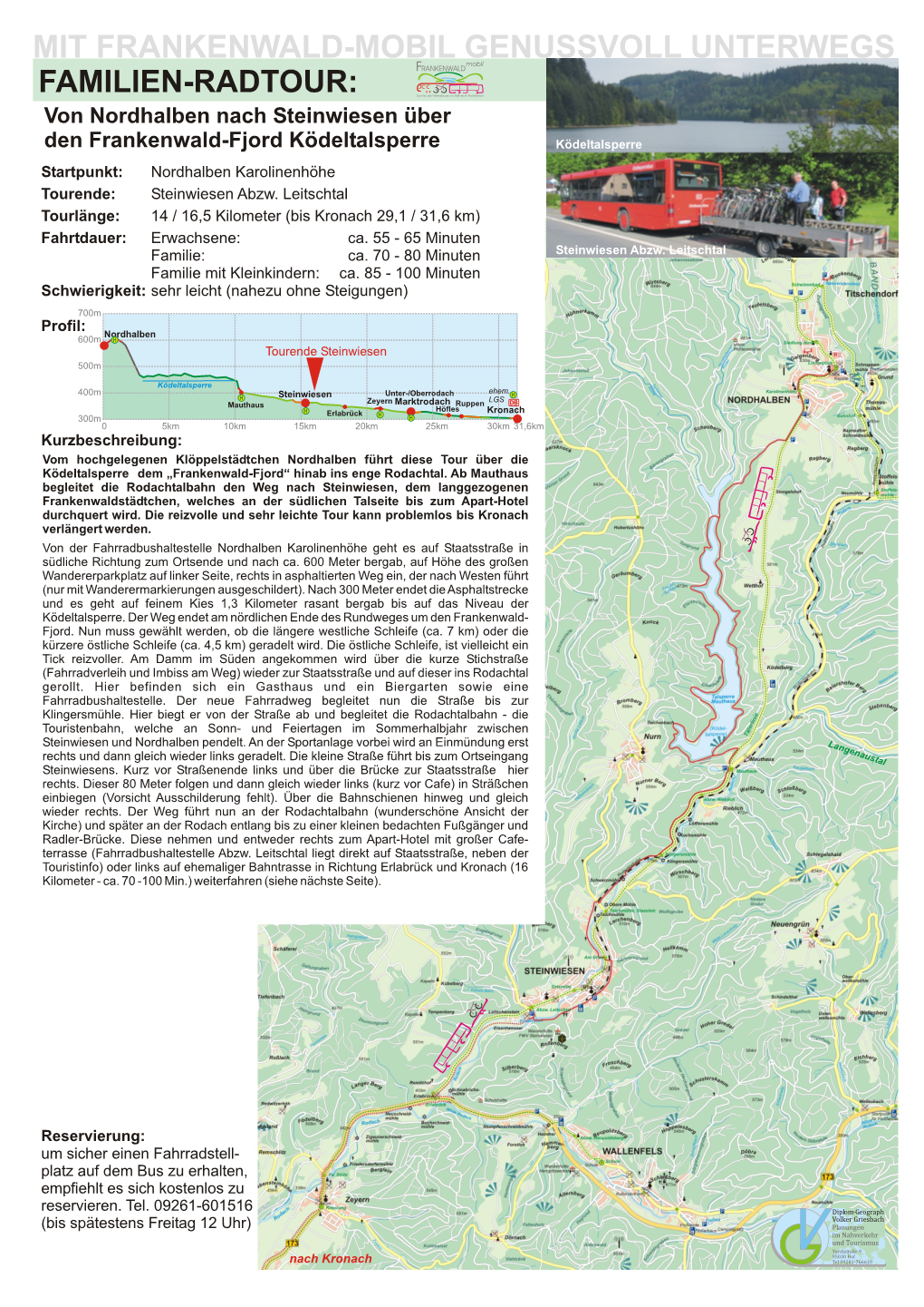 Von Nordhalben Nach Steinwiesen Über Den Frankenwald-Fjord Ködeltalsperre Ködeltalsperre Startpunkt: Nordhalben Karolinenhöhe Tourende: Steinwiesen Abzw