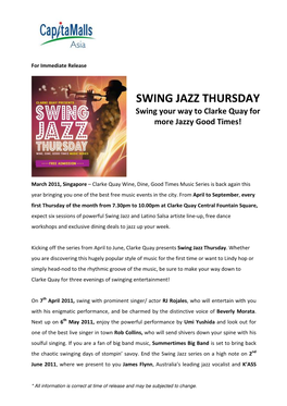 Swing Jazz Thursday
