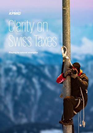 Clarity on Swiss Taxes 2019