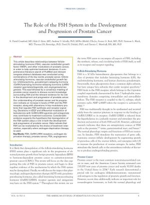 The Role of the FSH System in the Development and Progression of Prostate Cancer