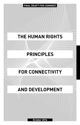 The Human Rights Principles for Connectivity and Development