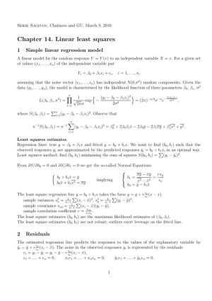 Chapter 14. Linear Least Squares