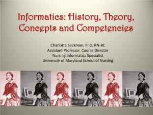 Informatics: History, Theory, Concepts and Competencies