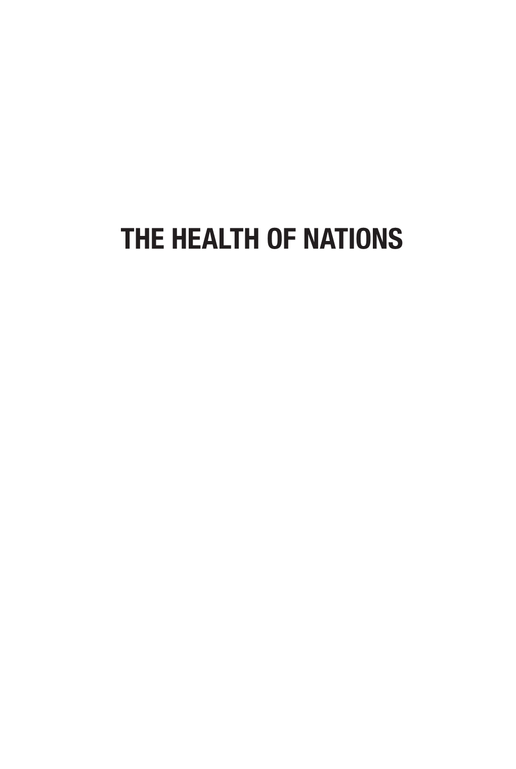 The Health of Nations