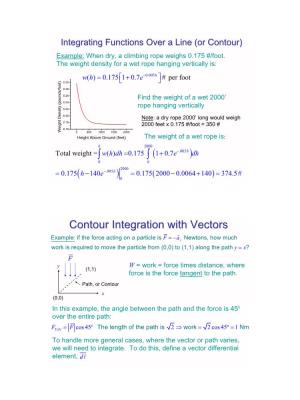 Contour Integration with Vectors