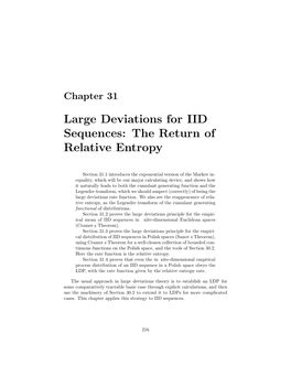 Large Deviations for IID Sequences: the Return of Relative Entropy