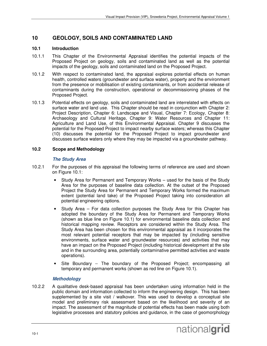 10 Geology, Soils and Contaminated Land