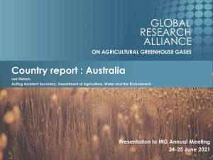 IRG 2021 Country Report Australia