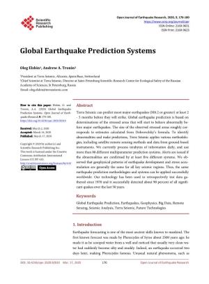 Global Earthquake Prediction Systems
