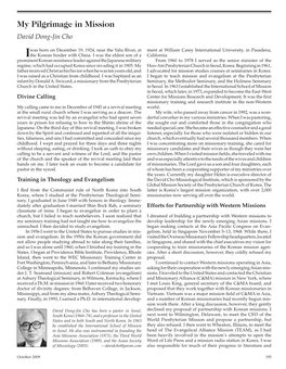 International Bulletin of Missionary Research; Vol. 33, No. 4
