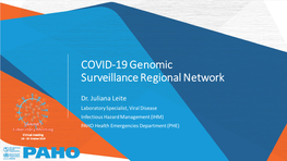 COVID-19 Genomic Surveillance Regional Network