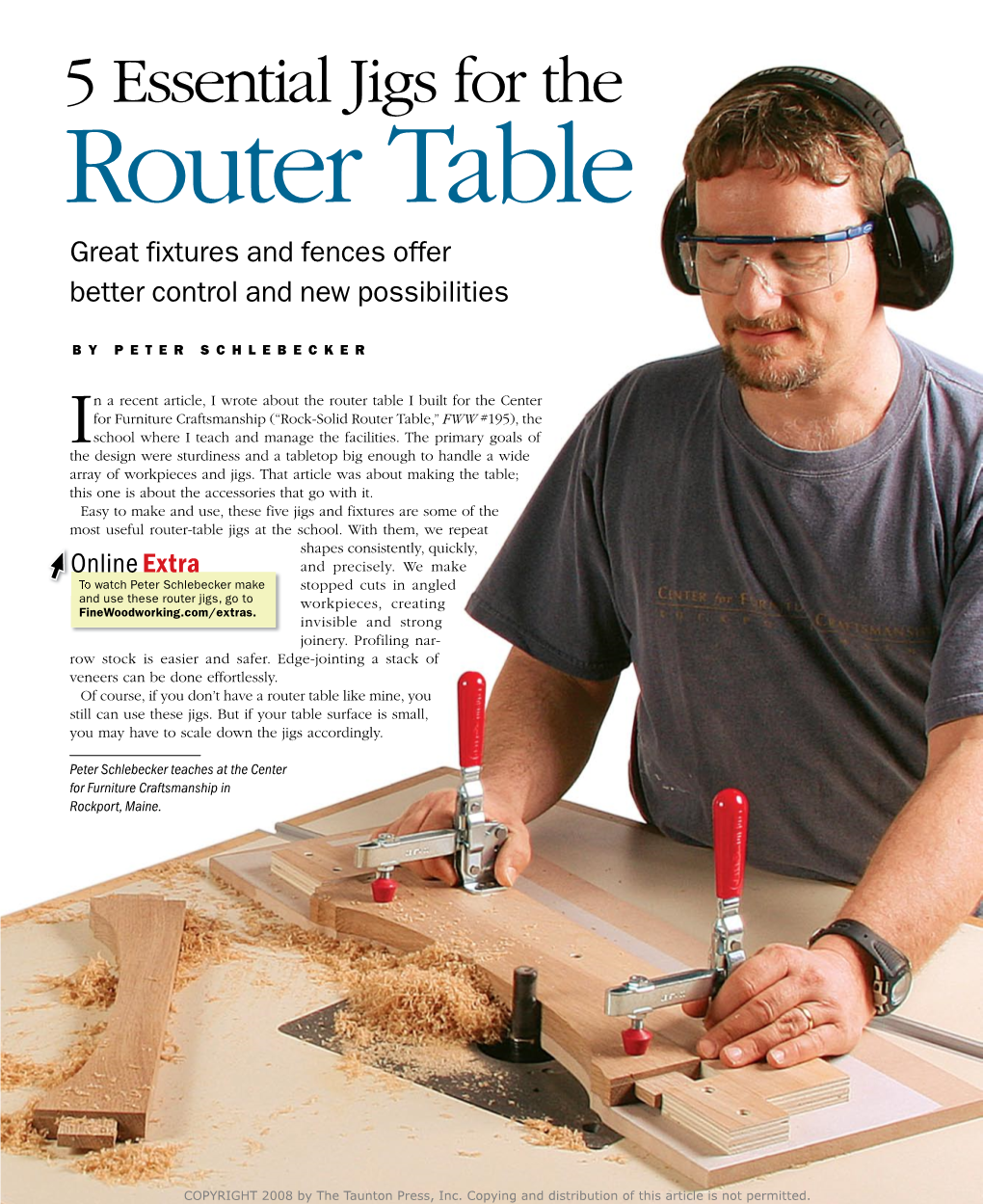 5 Essential Jigs for the Router Table Great Fixtures and Fences Offer Better Control and New Possibilities