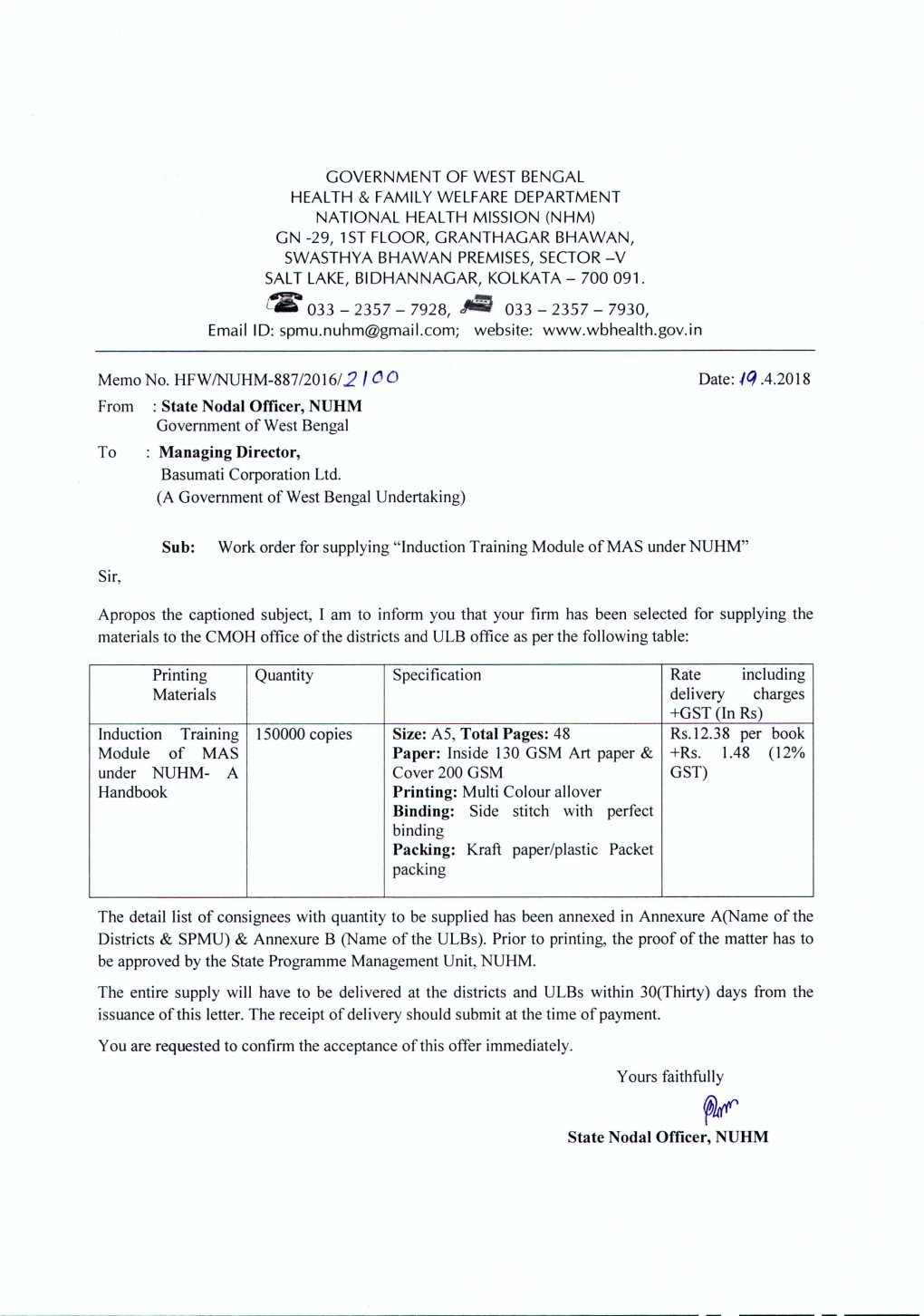 AS, Total Pages: 48 State Nodal Officer, NUHM