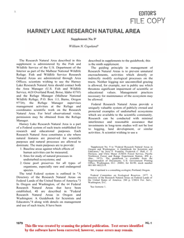Harney Lake Research Natural Area