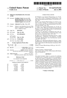 (12) United States Patent (10) Patent No.: US 6,673,576 B1 Usuda Et Al