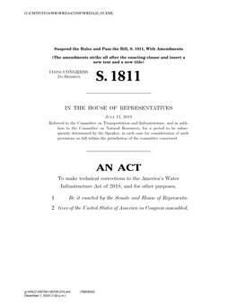 S. 1811, with Amendments