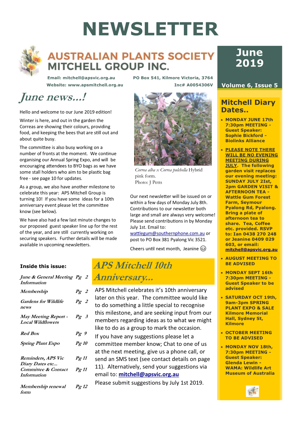 APS Mitchell Newsletter 2019 6.5 June.Pub