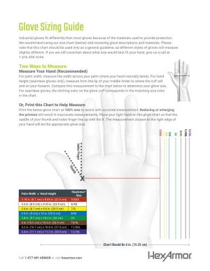 Glove Sizing Guide Industrial Gloves Fit Differently Than Most Gloves Because of the Materials Used to Provide Protection