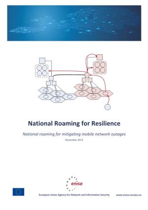 National Roaming for Resilience