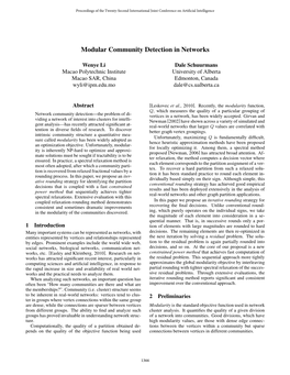Modular Community Detection in Networks