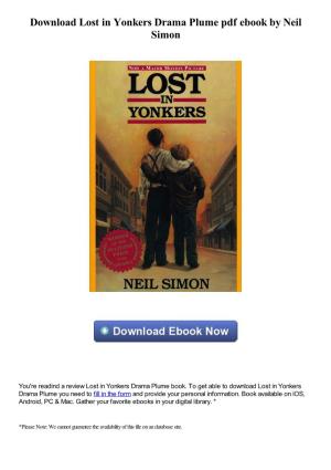 Download Lost in Yonkers Drama Plume Pdf Ebook by Neil Simon