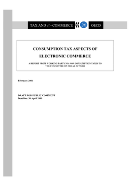 Consumption Tax Aspects of Electronic Commerce
