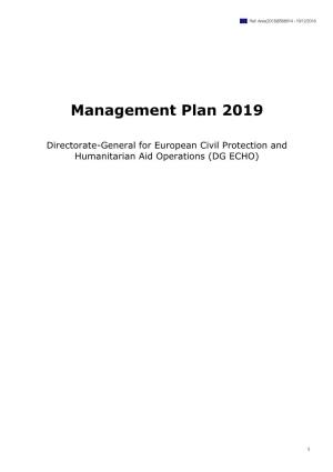 Management Plan 2019