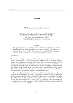 Chapter 5. Clad-Coolant Chemical Interaction