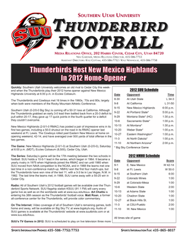 Thunderbird Football Sidelines