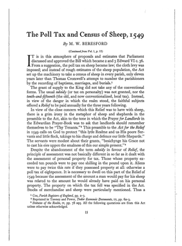 The Poll Tax and Census of Sheep, I549 by M