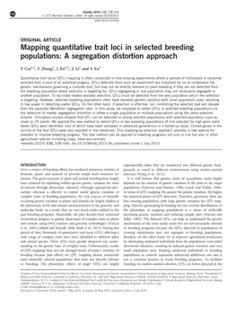 Mapping Quantitative Trait Loci in Selected Breeding Populations: a Segregation Distortion Approach