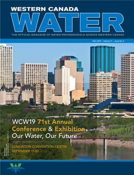 WCW19 71St Annual Conference & Exhibition Our Water, Our Future