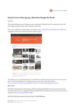 Rachel Carson's Silent Spring, a Book That Changed the World (Version 1 PDF)