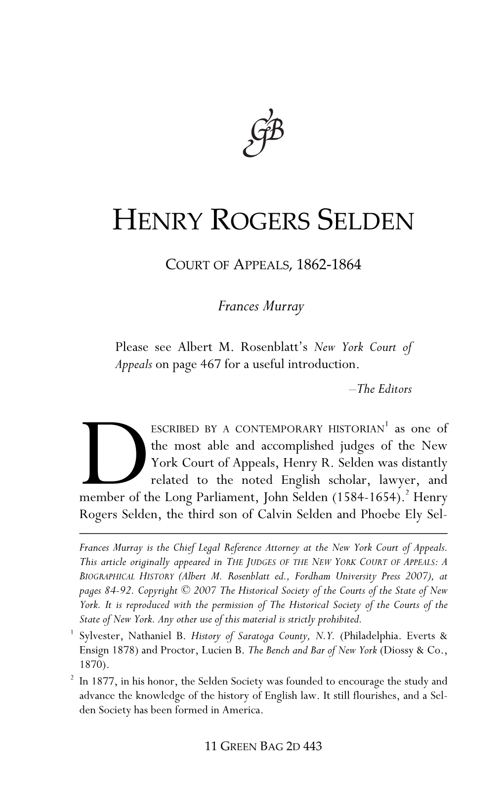 Henry Rogers Selden