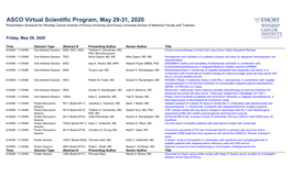 ASCO Virtual Scientific Program, May 29-31, 2020