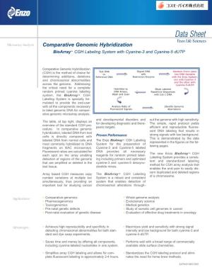 Comparative Genomic Hybridization Bioarray™ CGH Labeling System with Cyanine-3 and Cyanine-5 Dutp