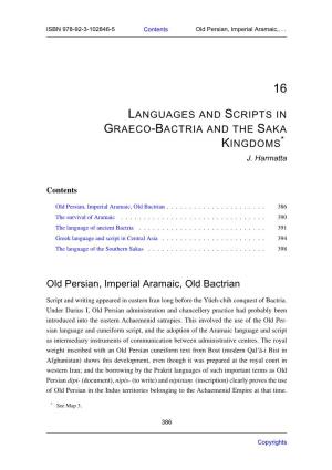 Languages and Scripts in Graeco-Bactria and The
