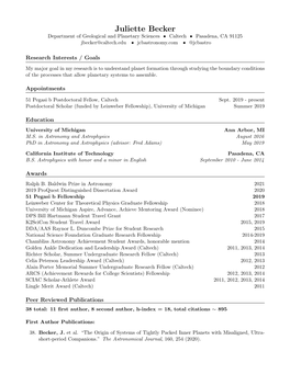 Juliette's CV