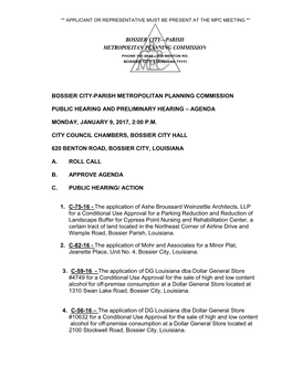 Bossier City-Parish Metropolitan Planning Commission