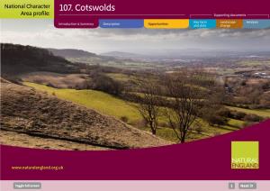 107. Cotswolds Area Profile: Supporting Documents
