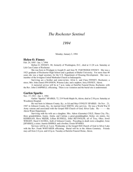The Rochester Sentinel 1994