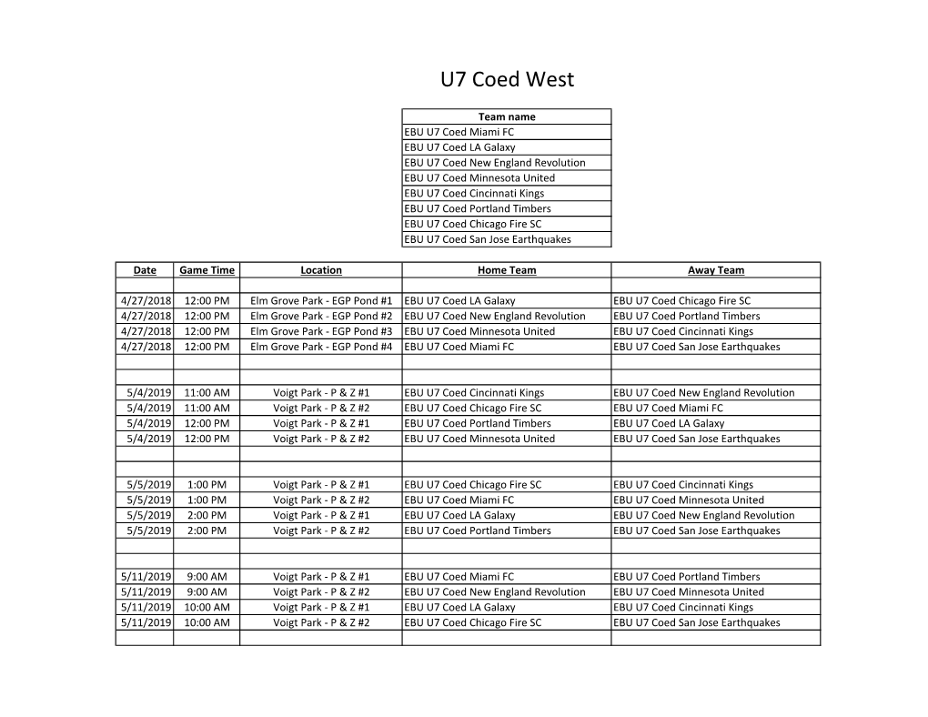 U7 Coed West