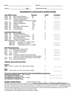 Degree Program for Animal Science Degree at NMSU