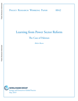 Learning from Power Sector Reform