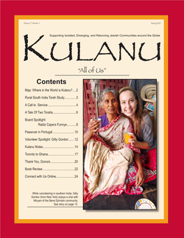 Contents Map: Where in the World Is Kulanu?.....2