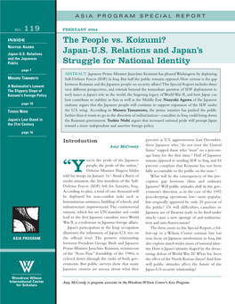 The People Vs. Koizumi? NAOYUKI AGAWA Japan-U.S